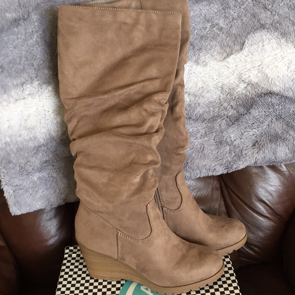 Envy Tall Suede Boots by Soda